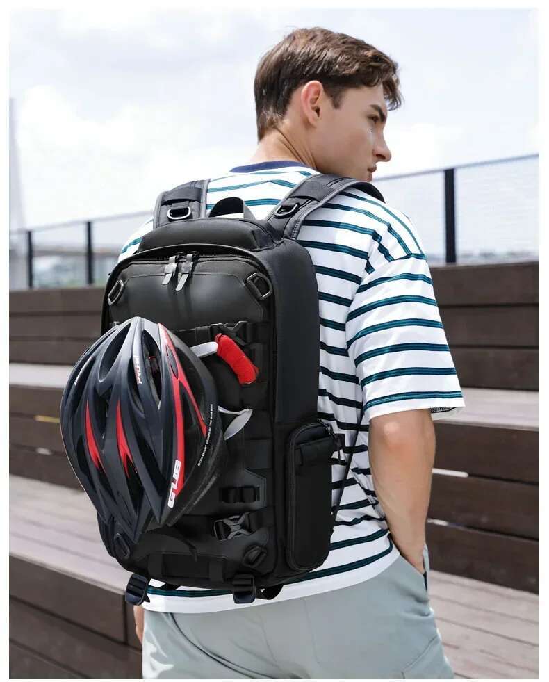 OZUKO 17.3 Inch Helmet Shoulder Men Travel Backpack Outdoor Waterproof Rider Cycg Sports Motorcycle