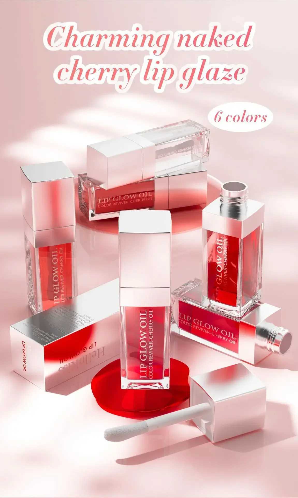 Hellokiss lipstick Luminous Oil 8ml Glossy lipstick Moisturizing lipstick Transparent lipstick Cherry W250407