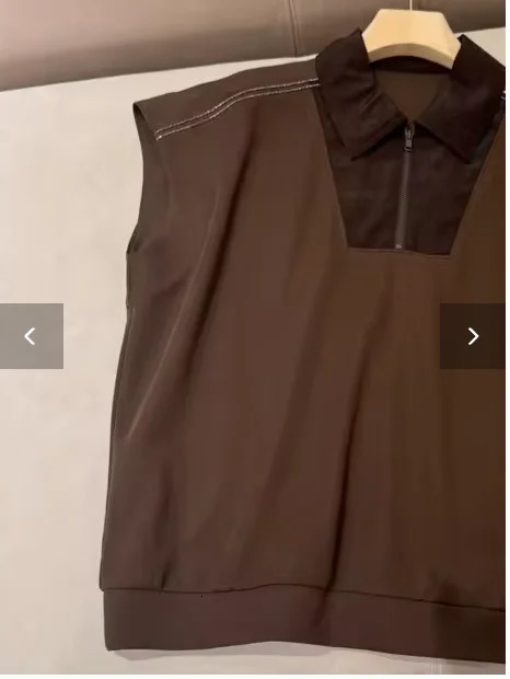 High quality womens short sleeved loose polo neck Tshirt 250407