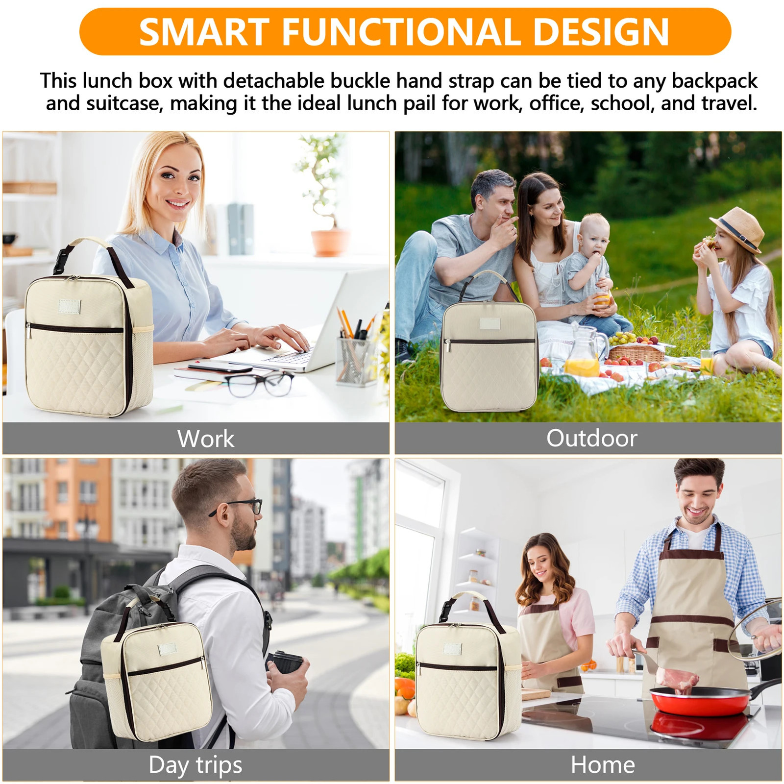 Female Insulated Lunch Bag Male Adult Small Office Work 250401