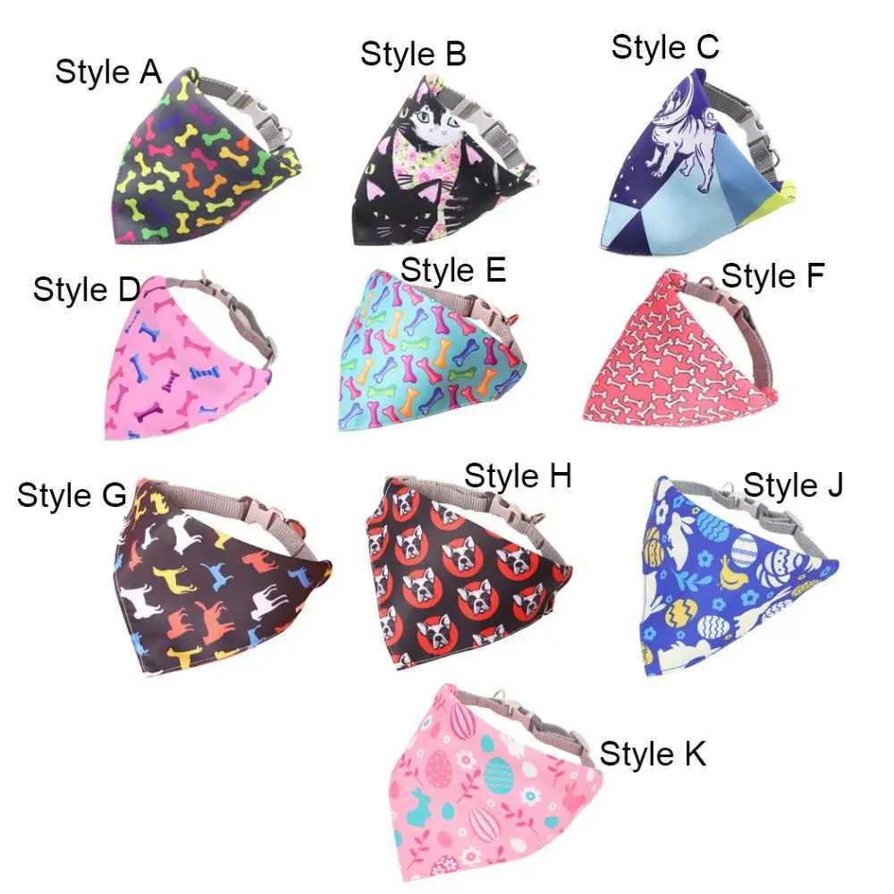 High Quality Cartoon pet Saliva towel adjustable dog and cat collar bib beauty curved design dog scarf pet accessories T250407