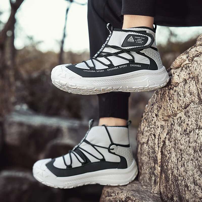 High top ACG outdoor hiking anti slip waterproof shoe upstream shoes solid color off-road Fishing Shoes Wading Boots