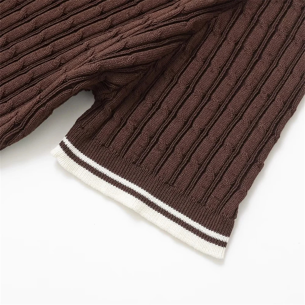 Womens Casual Elegant n European and American Retro Style Eight Leg Knitted Mini Dress 250407