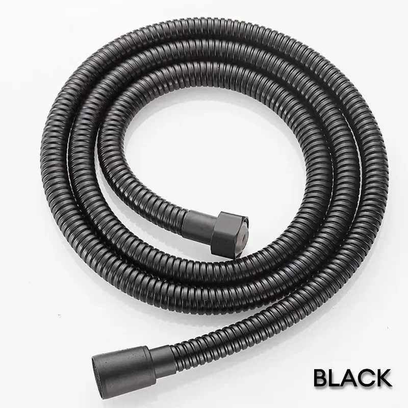 Black/Chre Stainless Steel ible Shower Hose Bathro Accessories Shower Pipe High Strength Hot and Cold Hose Y251107