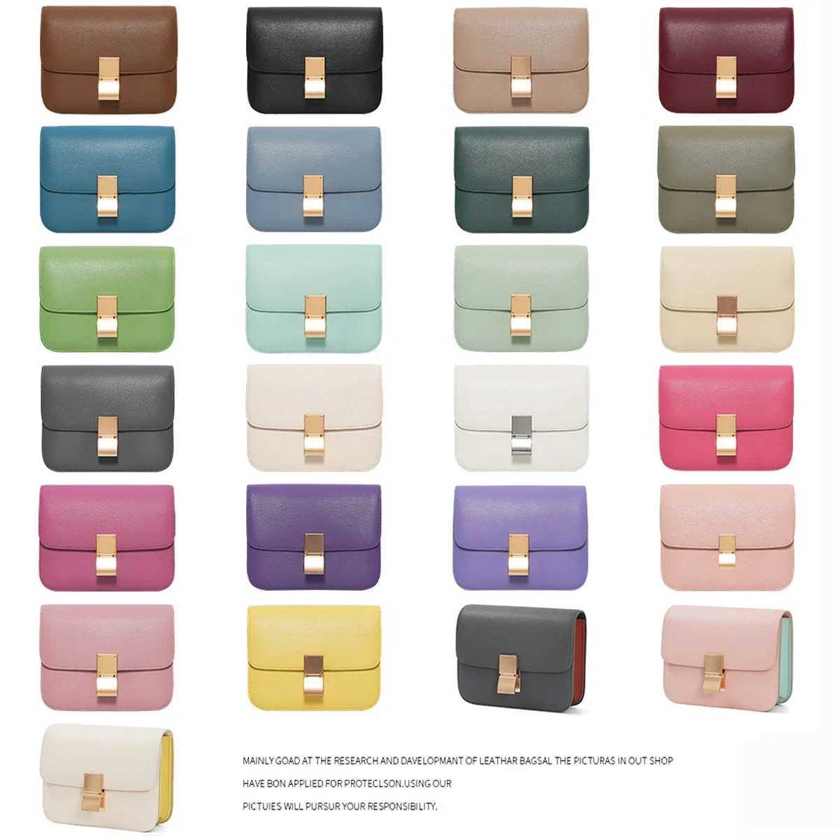 New Designer Luxury Bag Ins Square Palm Texture Printing Crossbody Flap Box Bag Split Leather Side Shoulder Bags for WomenW251107