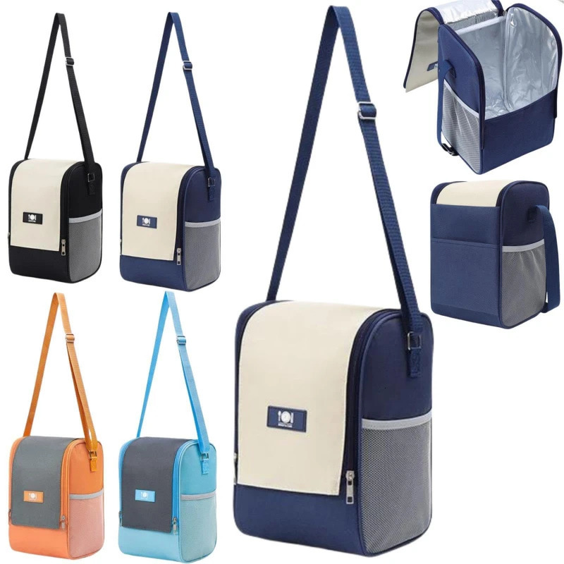 Insulated lunch bag bento aluminum foil shoulder rice ice pack portable picnic food storage 250401