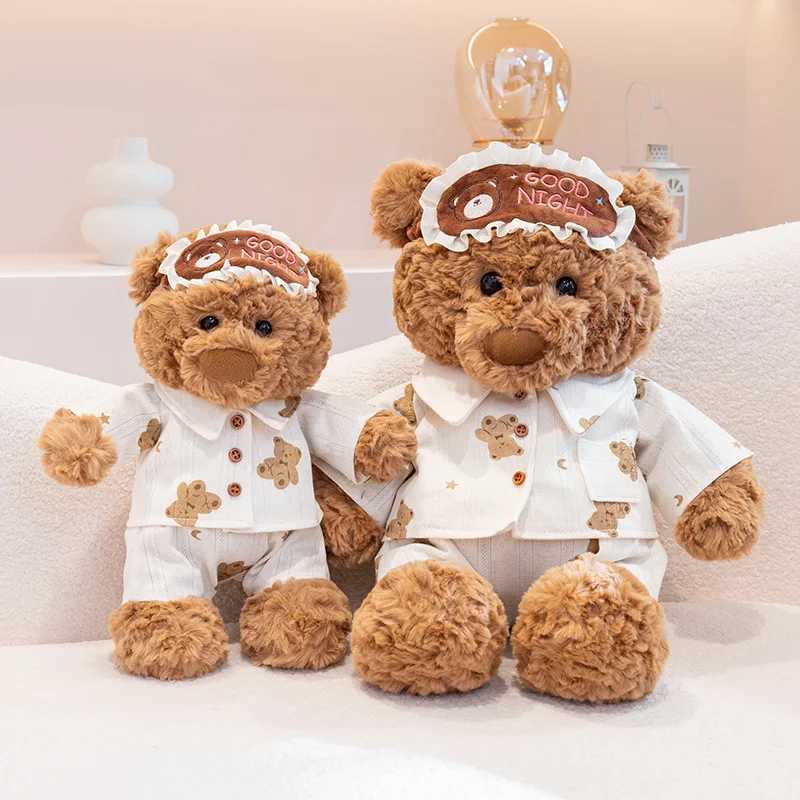 Ryan Pajama Bear Plush Doll High Quality Cute Teddy Bear Wear Eye Masks And Pajamas Stuffed Accompany Sleeping Gift Kid Gift C251107