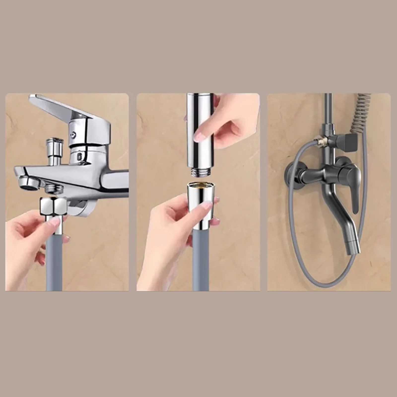 15/2M Universal Handheld Shower Extension Pipe Silicone Shower Hose ible Bathro Bath Taps High Pressure Shower Tube Y251107