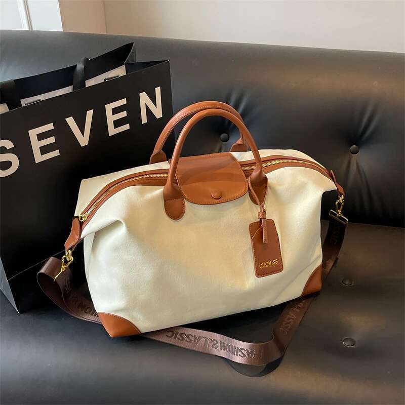 0.9 Kg Multi Color Canvas Handbag Breathable Overnight Weekend Fiess Dance Gym Versatile Duffle Travel Tote Bag