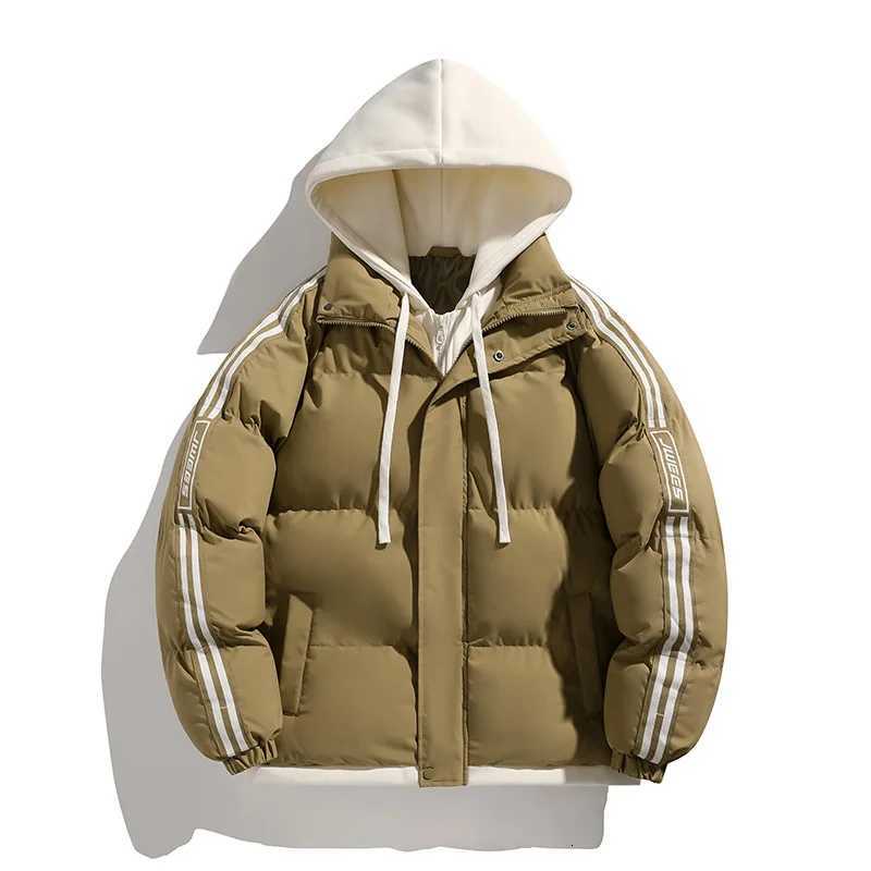 New Fashion Couple Coats Men Detachable Hooded Loose Casual Winter Coats Down Jackets Quality Male Thicker Warm Parkas Size 3XLT251107