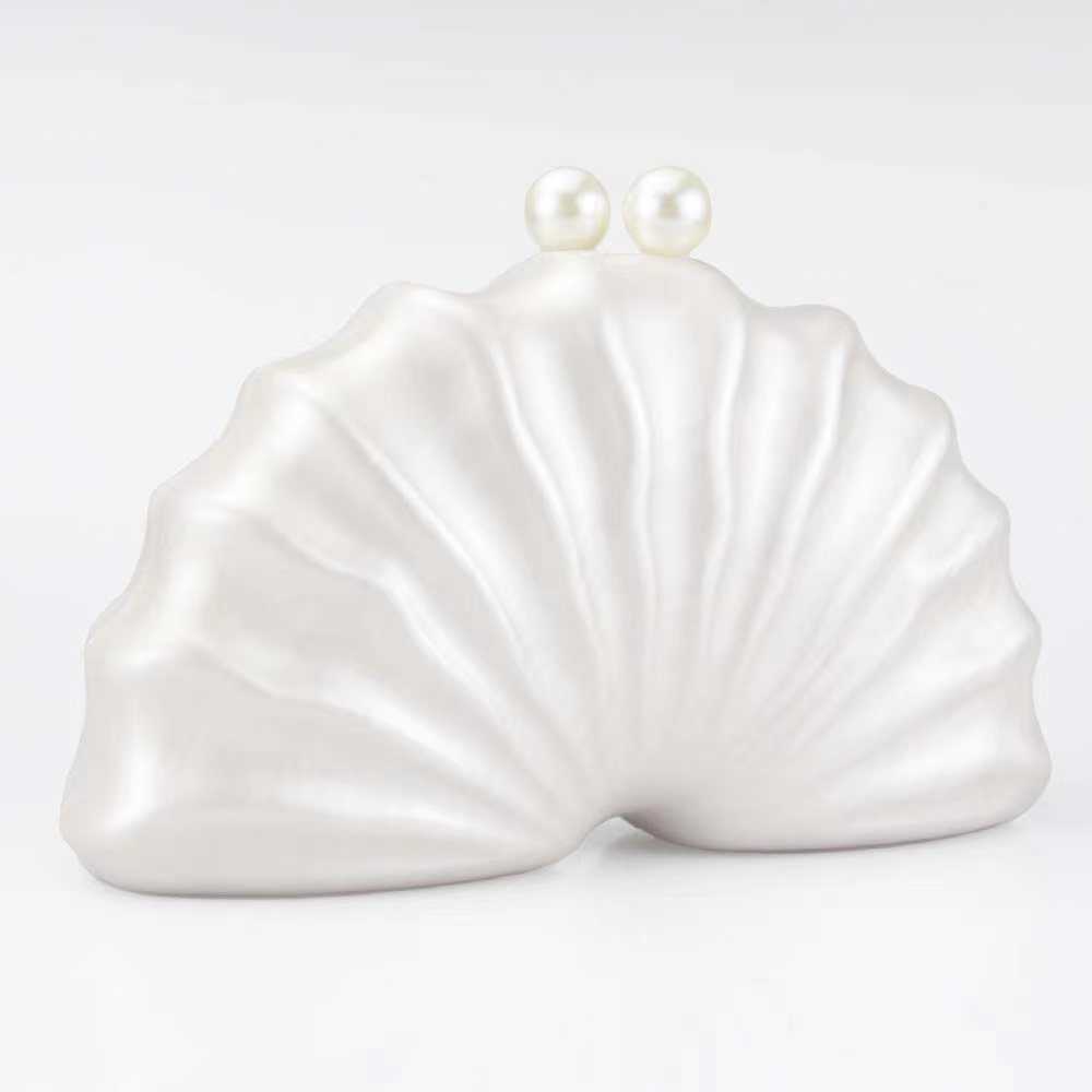 Womens Shoulder Bags Diagonal Cross Bag Shaped Shell Acrylic Fashion Wedding Banquet Handbag