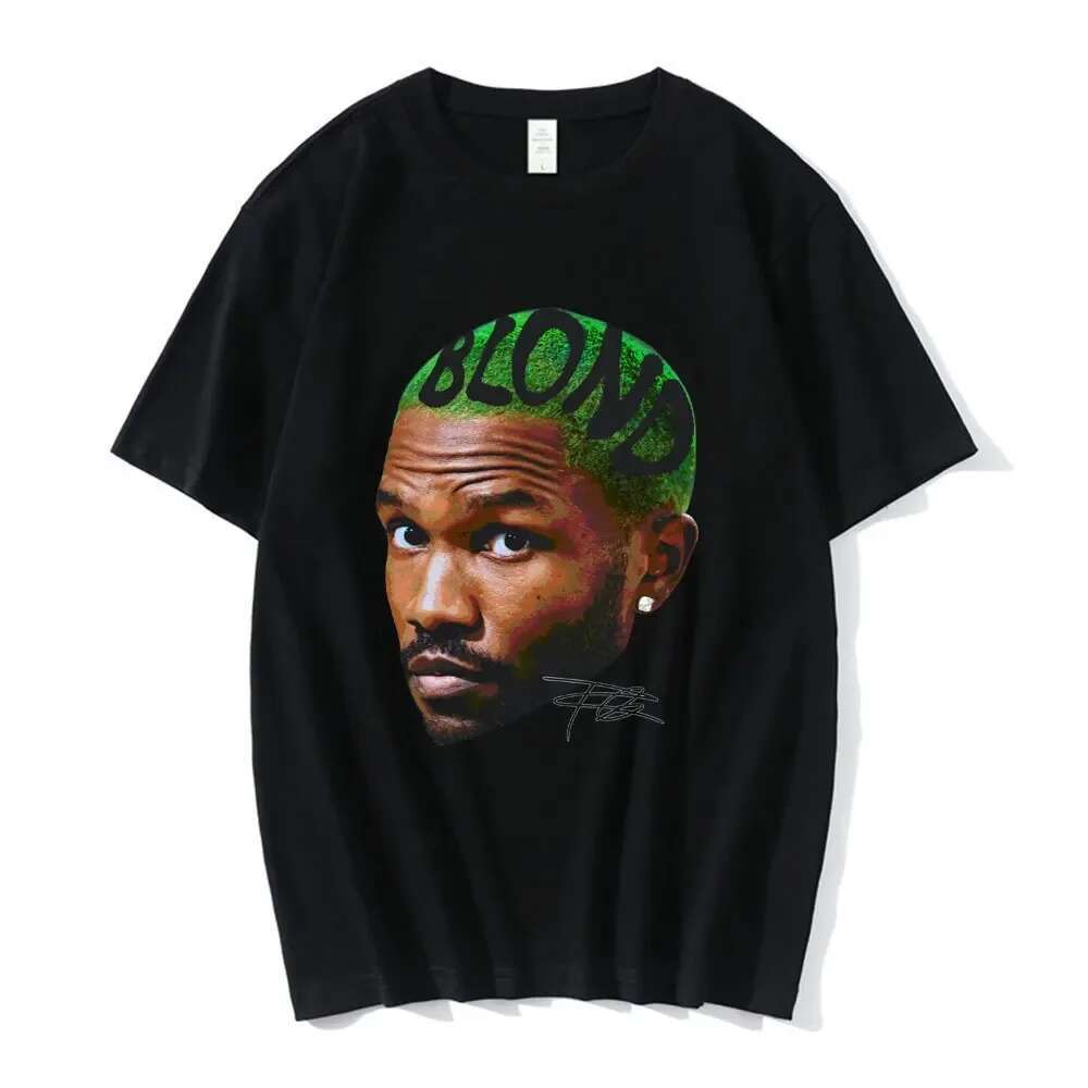 Frank Vintage Graphic T Shirt Blond Hip Hop Popular Music Singer R&B T-Shirt Men Women Fashion Oversized Short Sleeve T-Shirts