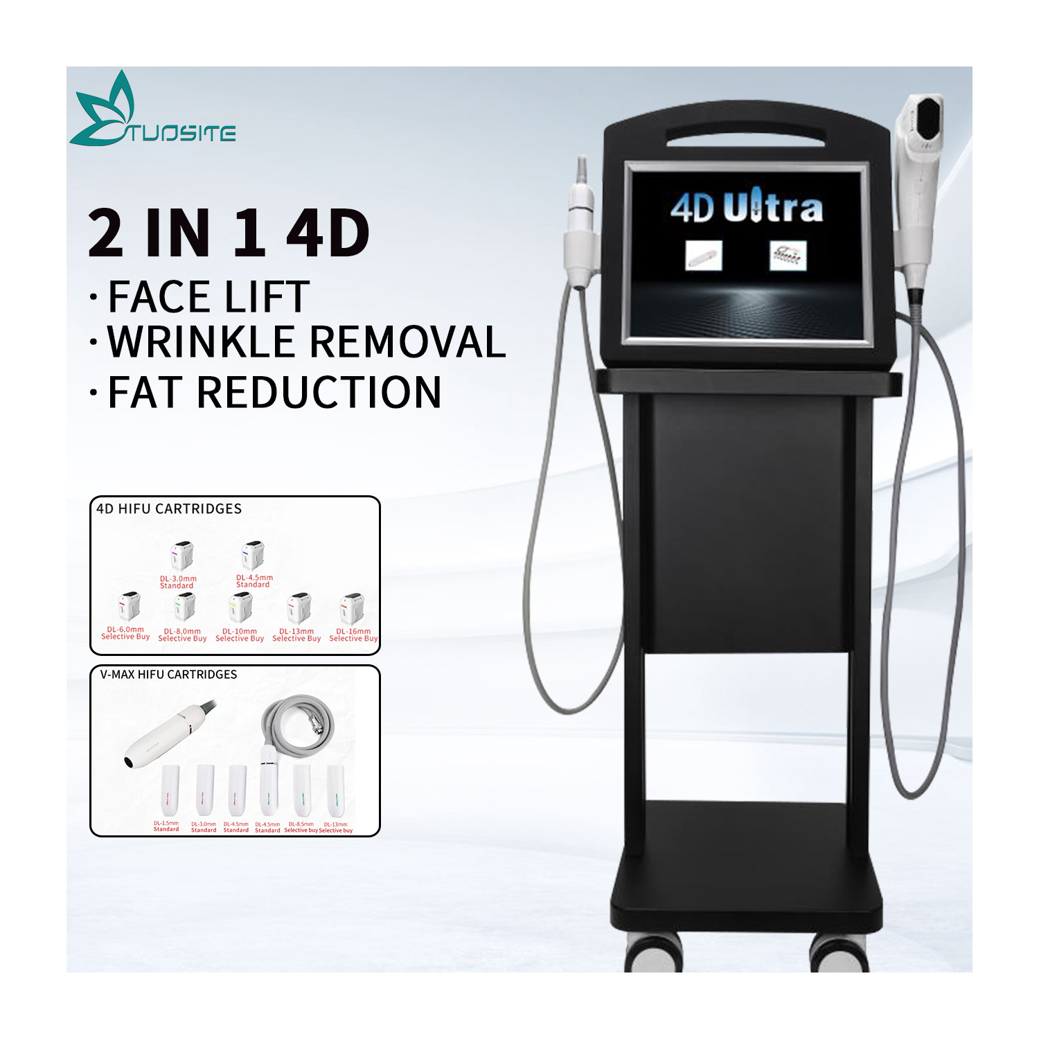 2025 4D HIFU &Vmax Hifu Wrinkle Removal Skin Rejuvenation Machine