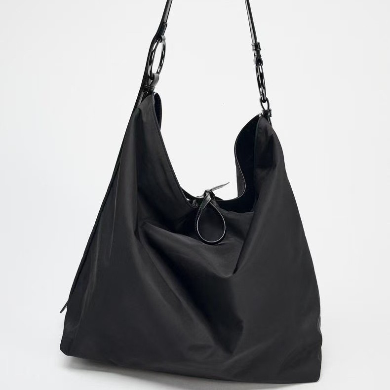 Oversize Satin Tote Bags for Women Soft Silk Shoulder Bag Black Handbags Large Shopper Purses Women Bag 240902