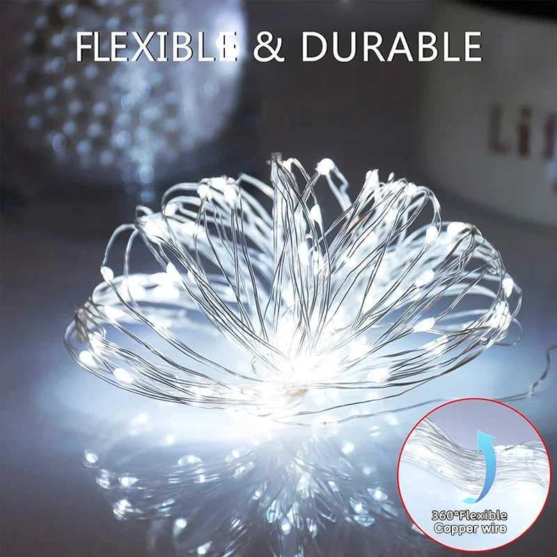 Solar Fairy String Lights Outdoor LED Garden Christmas Decor Garland Light For Xmas Halloween Thanksgiving Wedding W251107