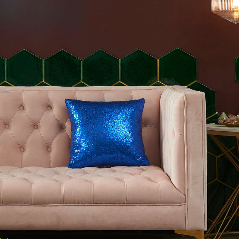 Ins Cross-Border Wedding New Year Christmas Sequin Cushion Lumbar Pillow Wholesale Pillowcase Without Core