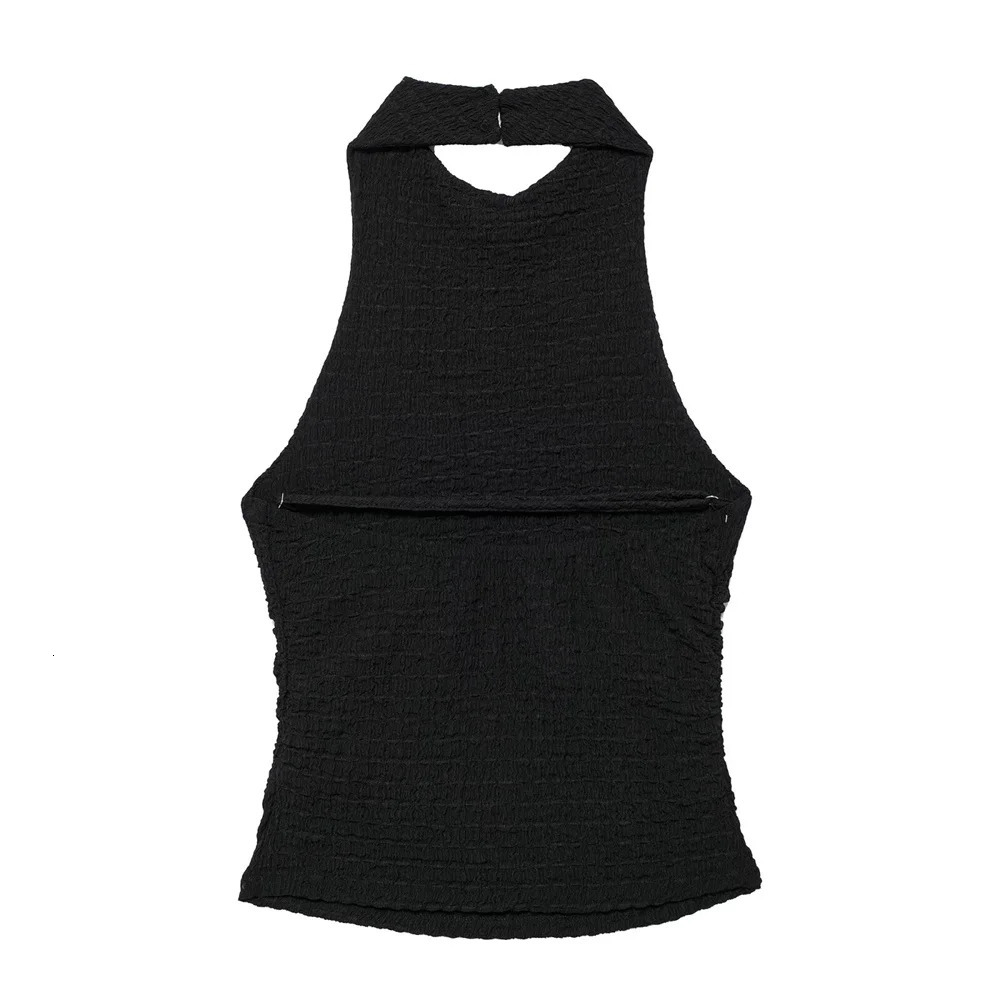 UNIZERA Summer Product Casual Womens Clothing Texture Hanging Collar Tank Top Straight Pants Set 250407