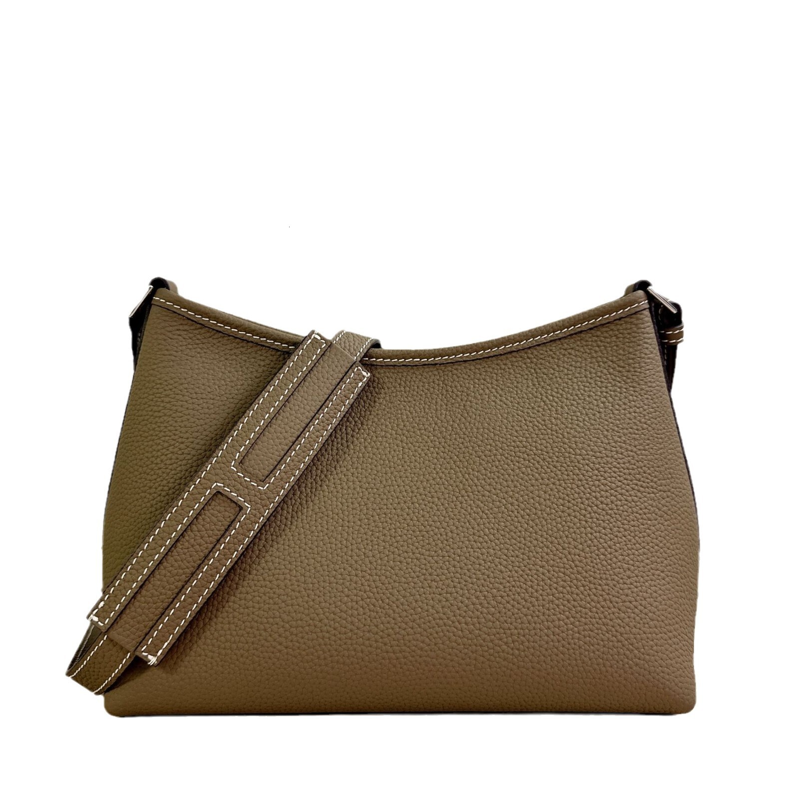 2024 New Top Layer Leather Bergot Vintage Armpit Bag, Fashionable And Simple Single Shoulder Crossbody Women's Bag