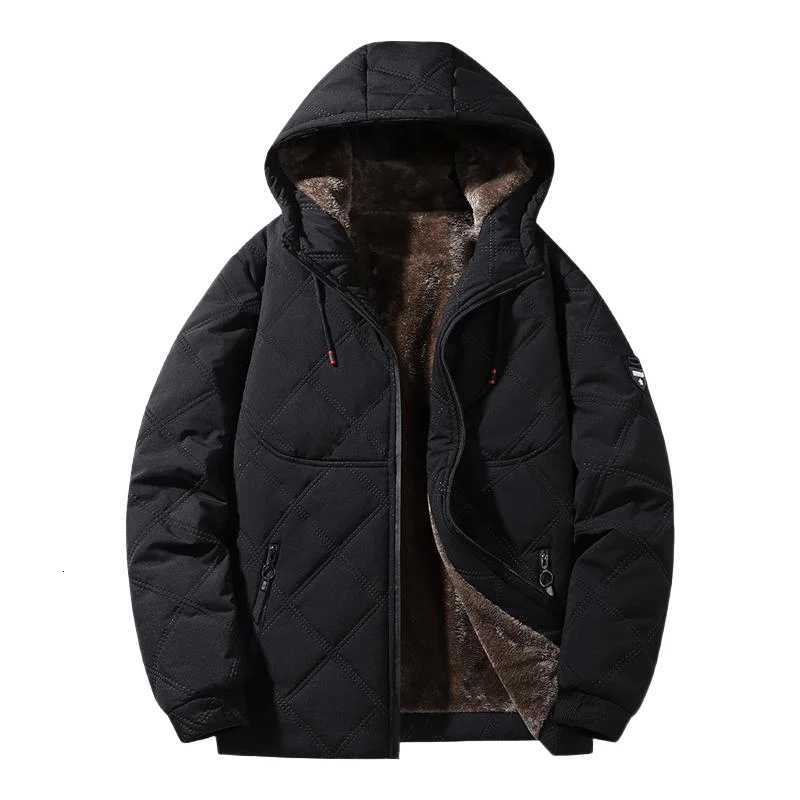 Winter Man Fleece Outdoor Casual Jacket Man Hooded Outwear Warm Jacket Man Multi Pocket Thicken Jacket Male Run Work Safari CoatT251107