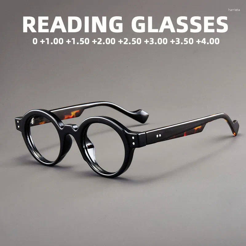 Sunglasses Classic Retro Round Reading Glasses Spectacles Frames Women Men Trendy Fashionable Stylish Presbyopic Eyeglasses Male 0 To 4.0