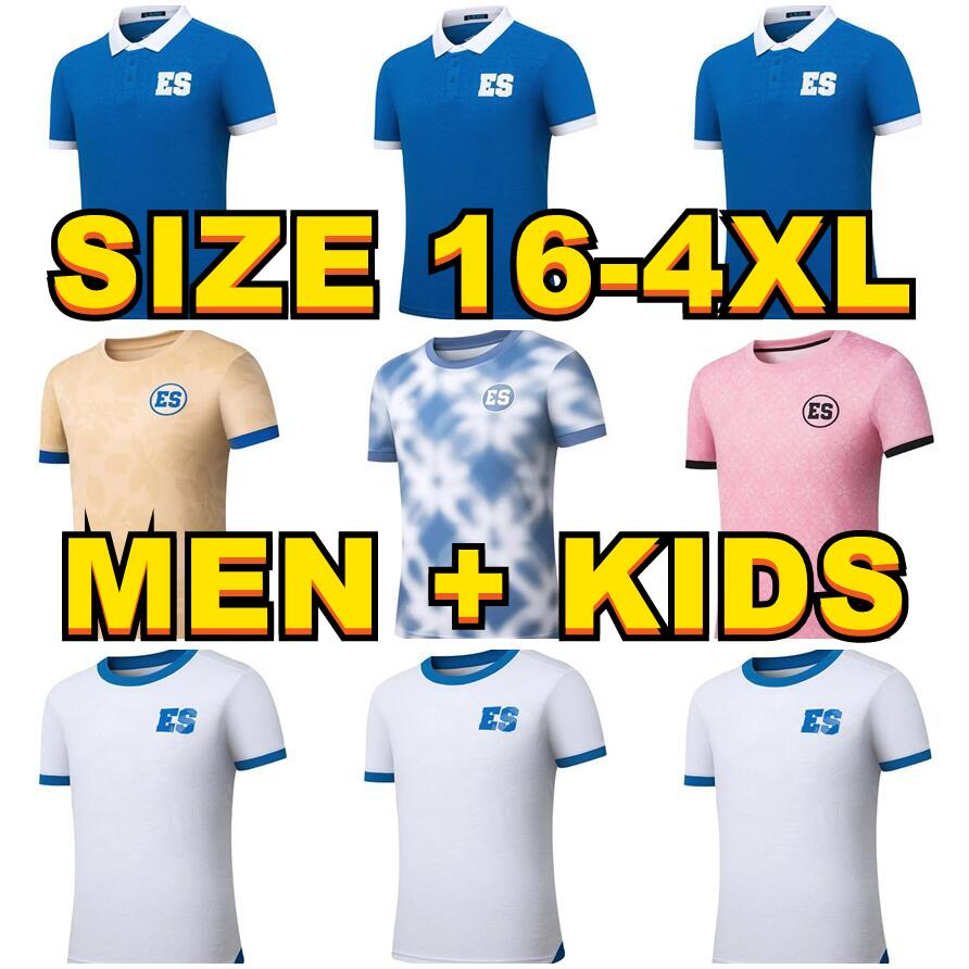 2025 El Salvador Jerseys Home Blue Away National Team White long sleeve Soccer Shirt Short Sleeve 25 26 Salvador Football kids kit national team football shirt 16/4XL