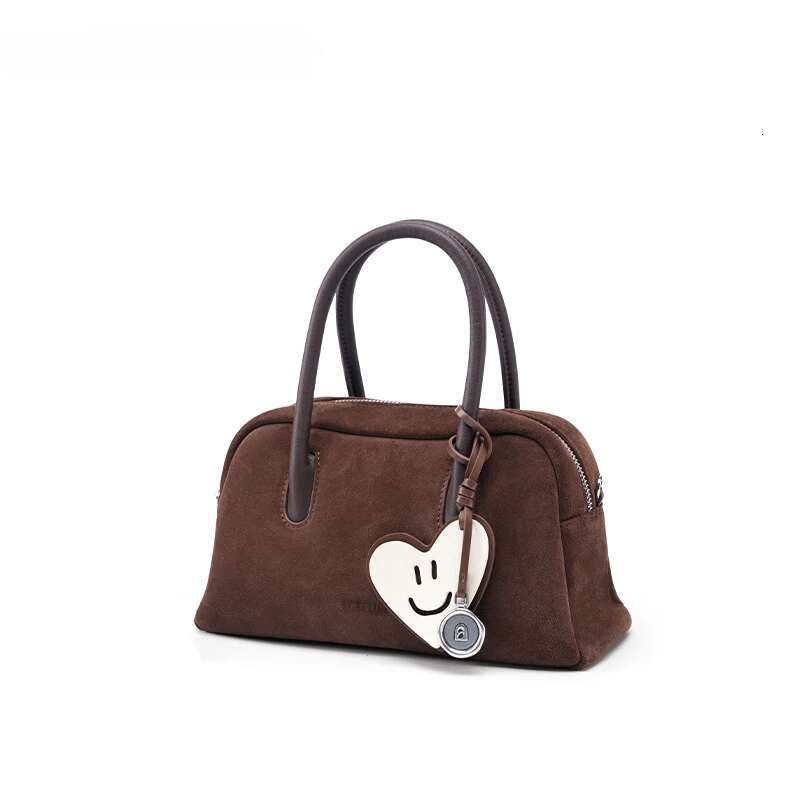 Original Suede New Handbags Commuter Women's Shoulder Crossbody Boston Handheld Bag