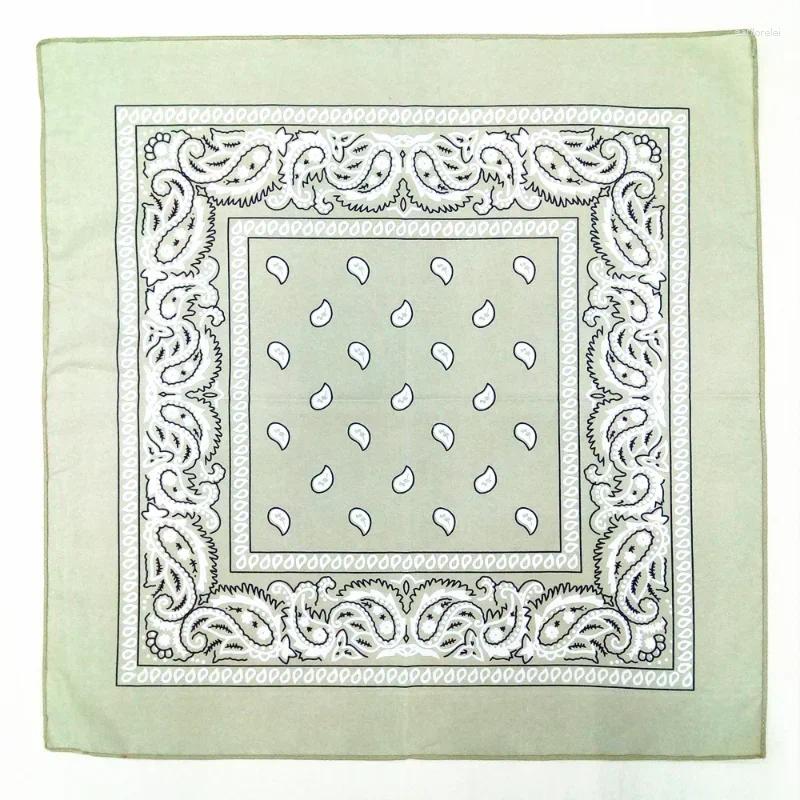 Bandanas 2025 Fashion Hip Hop Cotton Bandana Square Scarf 54cm Black Red Paisley Headband Printed For Women/Men/Boys/Girls