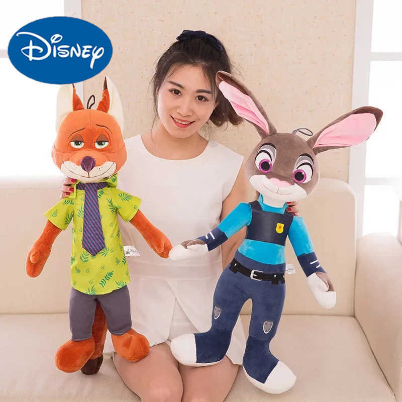 Disney Zootopia Cartoon Anime Plush Toy Fox Nick Wilde Rabbit Judy Hopps Doll Soft Stuffed Animals Toys Kids Xmas birthday Gifts H251107