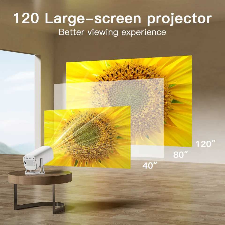 Salange S40 Smart Projector Digital Android11 Support 4K 1080P WiFi6 BT5.4 Allwinner H713 1280*720P Auto Keystone Pocket Beamer X250407