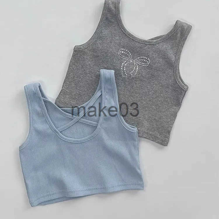 2024 Summer Clothing Tank Top+Wide Leg Pants Teen Girls Casual Set Butterfly Outerwear Simple Sweatshirt J250403