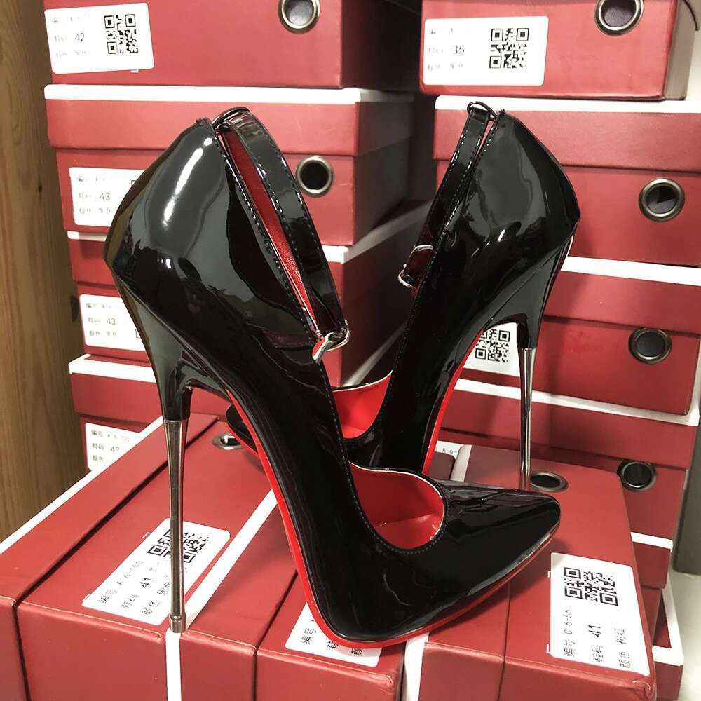 Customize 16Cm Extreme Metal High Heels Stilettos Sexy Women Solid Black Red Inside Pumps Party Unisex Man Shoes Crossdresser