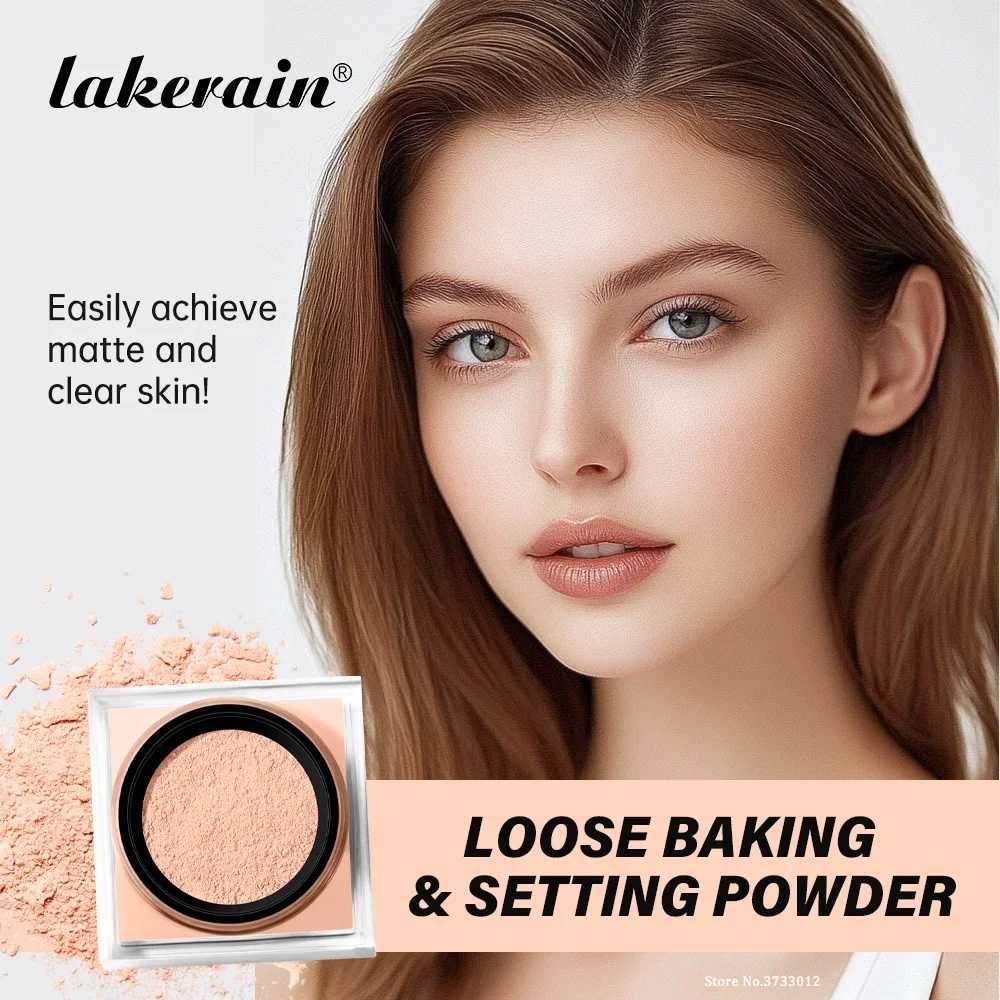 Smooth matte loose baking and setting powder natural concealer long-lasting oil control rose whitening skin color powderXJ250407