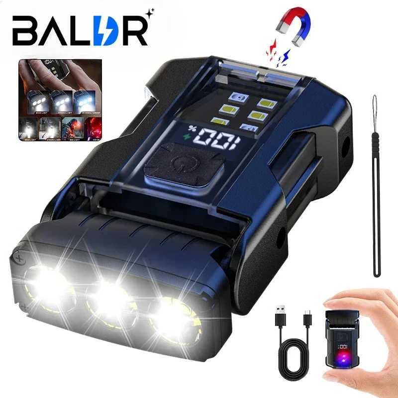 BALDR Portable Mini Keychain Flashlight Led Bright EDC Torch Magnetic Cap Clip Lamp Flash Light Outdoor Camping Fishing ToolsW251106
