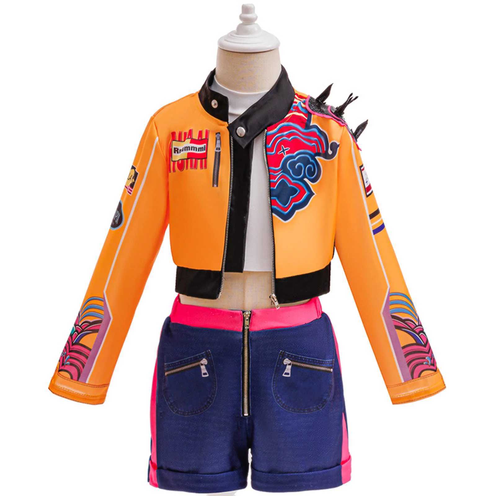 Demon Hunters Cosplay Kids Child Girls Costume Group Idol Roleplay Outfits Halloween Carnival Suit Role Play Outfit Korean Trend K251107