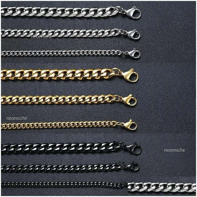 20MM Chunky Miami Cuban Bracelet For Men Stainless Steel k Wristband Classic Punk Heavy Male Jewelry Drop Delivery Ot2