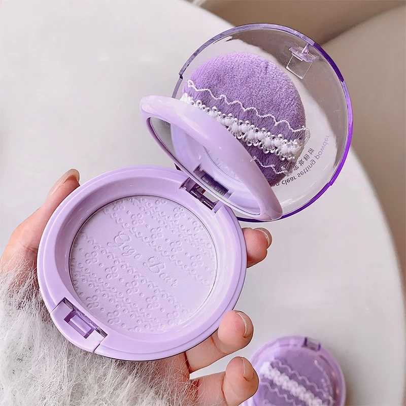 Purple Transparent Set Powder Makeup Waterproof Oil Control Natural Matte Transparent White Loose Facial Pressing Powder Makeup GirlXJ250407