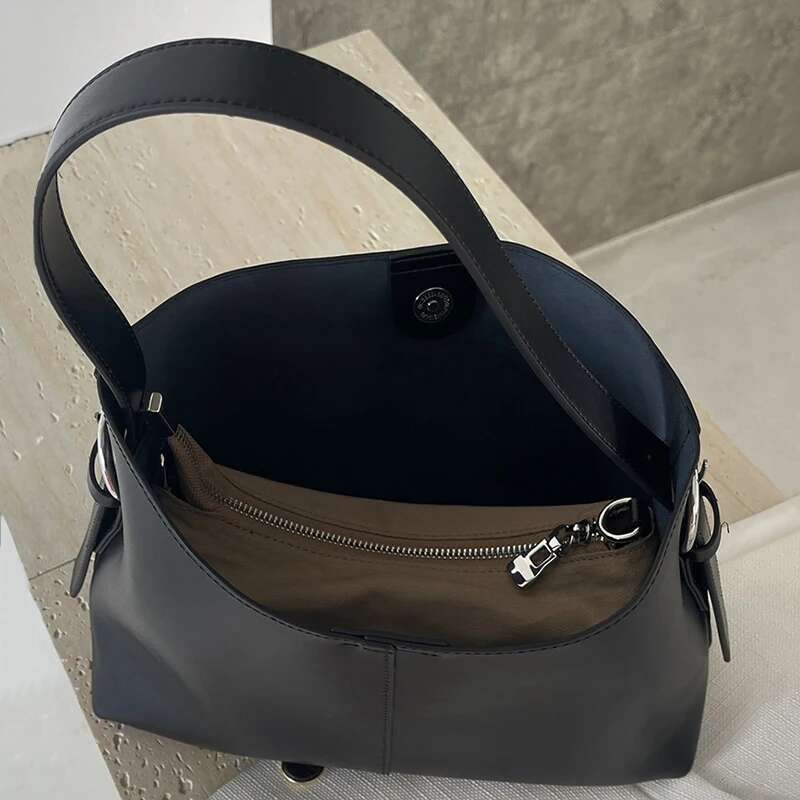 Women's Niche Design Handheld Tote Lady Simple Commuter Crossbody Single Messenger Shoulder Bag For Female Colleagues