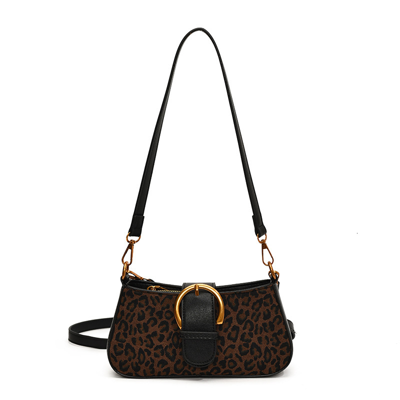 2025S Designer Women S Bag Autumn And Winter Leopard Print Armpit For Women New High End Niche Fashion Commuting Shoulder Crossbody Bag