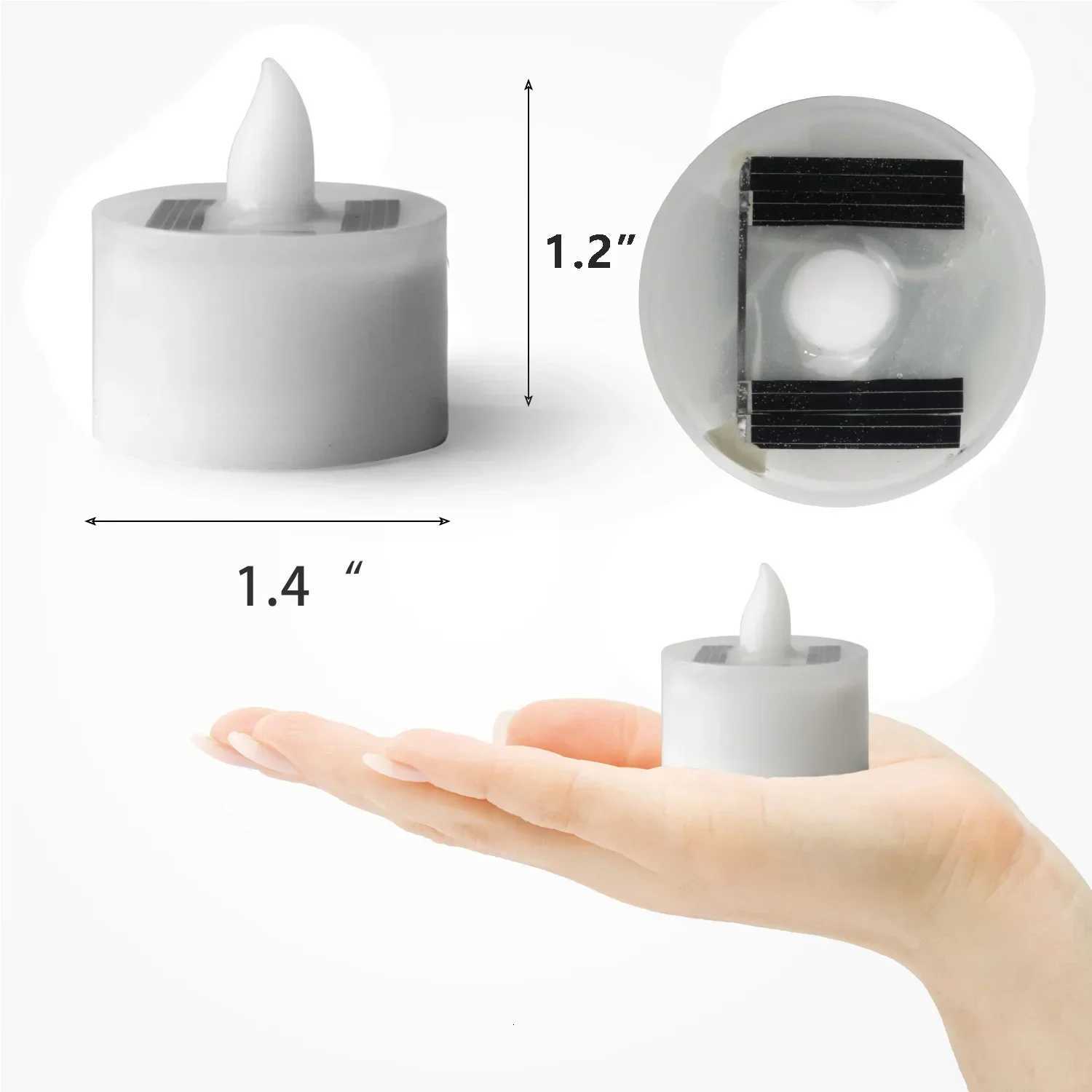 LED Solar Candle Light Outdoor Waterproof Flameless Solar Electronic Candles Night Lights For Birthday Wedding Party Decoration W251107