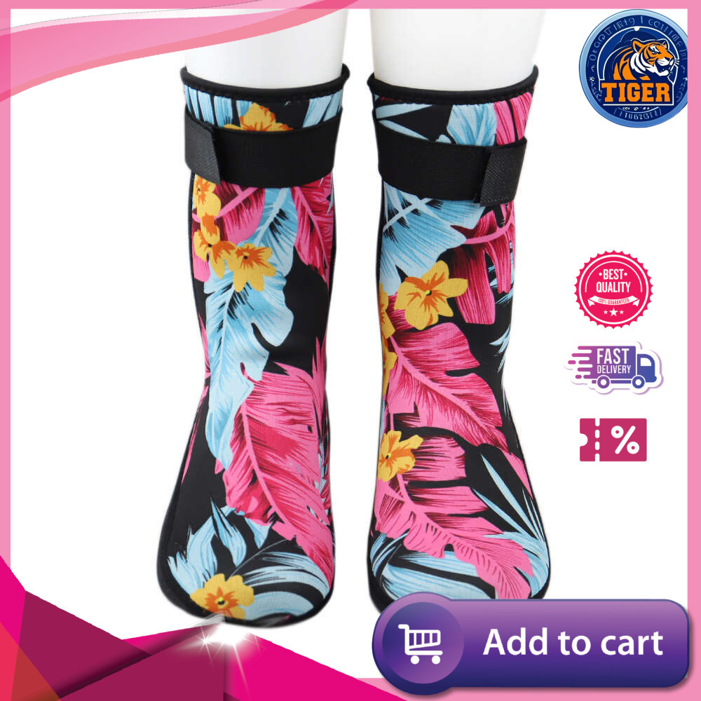 Ddmytiger Mm Printed Diving Socks For Women Cold And Warm Non Slip Long Tube Beach Surfing Outdoor H