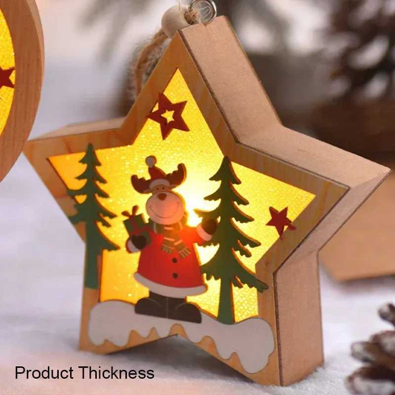 Christmas Decorations LED Night Light Luminous Christmas Tree Pendant Santa Claus Snowman Pendant Ornament Xmas Night Lights W251107