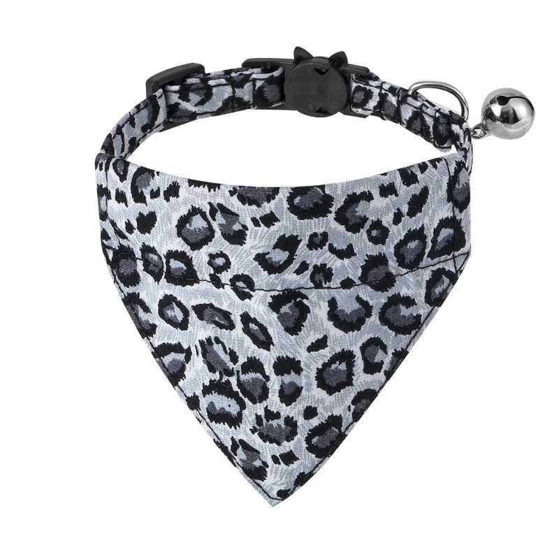 High Quality Dog collars leopard patterns scarves adjustable puppy collars dog collars dog collars pet grooming products T250407