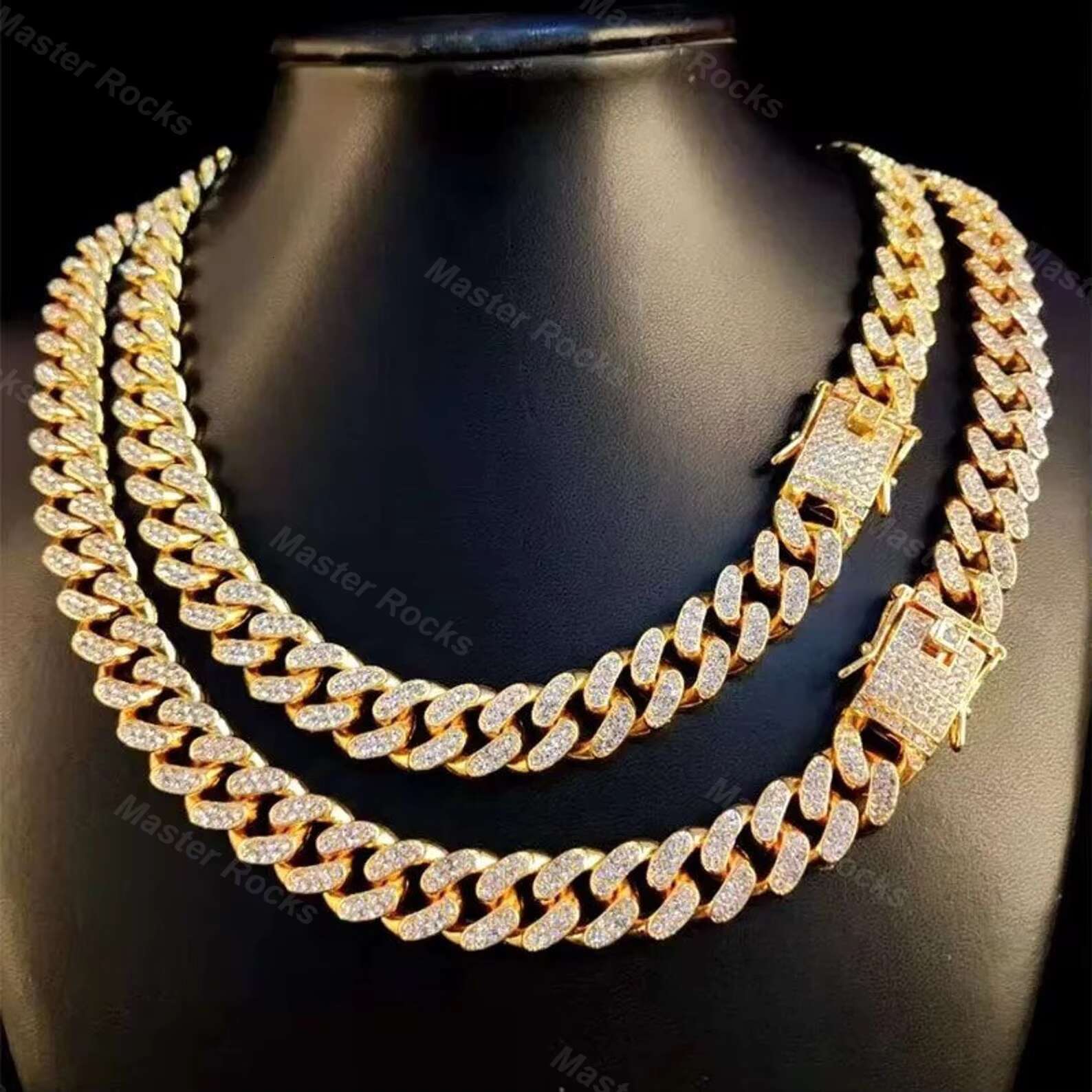 Bussdown Moissanite Diamond 12mm Hip Hop Jewelry Cuban Chain Sterling Silver 925 Wholesale Miami Iced Out Cuban Link Chain