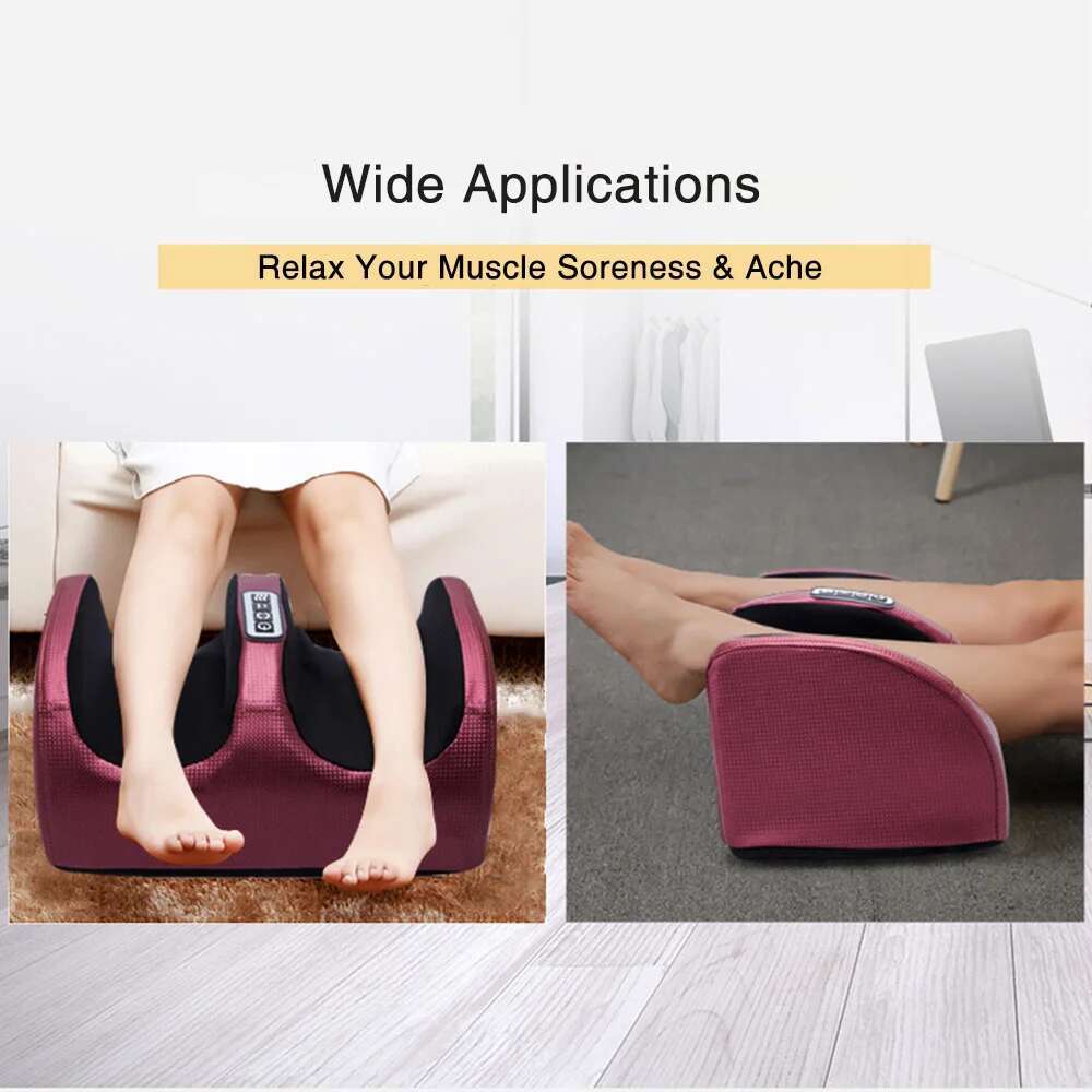 Electric Massager Heating Therapy Hot Compression Shiatsu Kneading Roller Muscle Relaxation Pain Relief Foot Spa hine