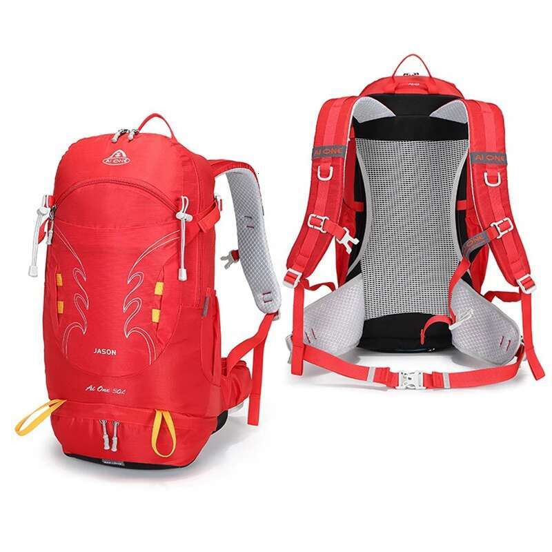30L Portable Frame Outdoor Sport Mountaineering Backpack Lightweight Suspension Travel Climbing Hiking Bag Men