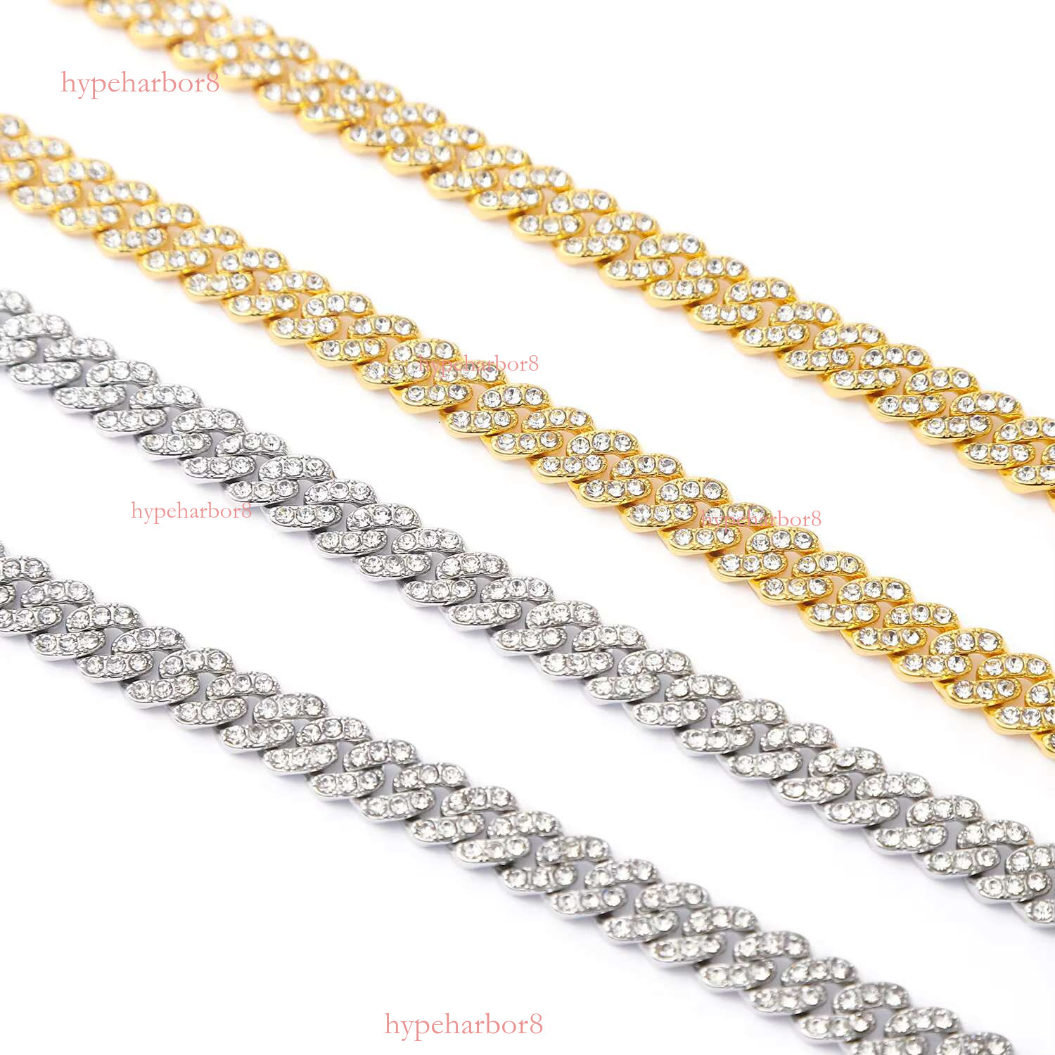 JM Sier High Quality Men's Hip Hop Chilled Miami Crystal Cuban Chain Necklace