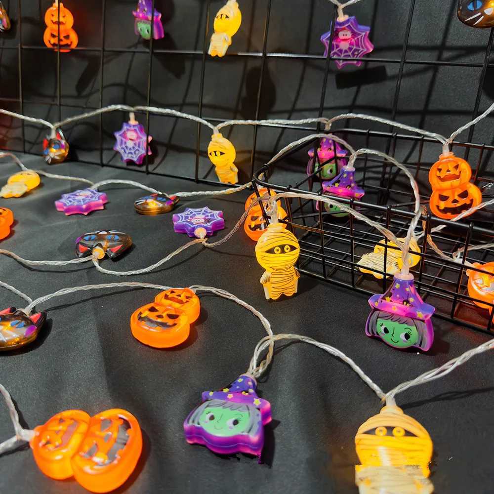 Halloween Decor Skeleton String Lights Indoor Battery/Usb Operated Hanging Lamp For Home Decor Horror Theme Light 405 W251107