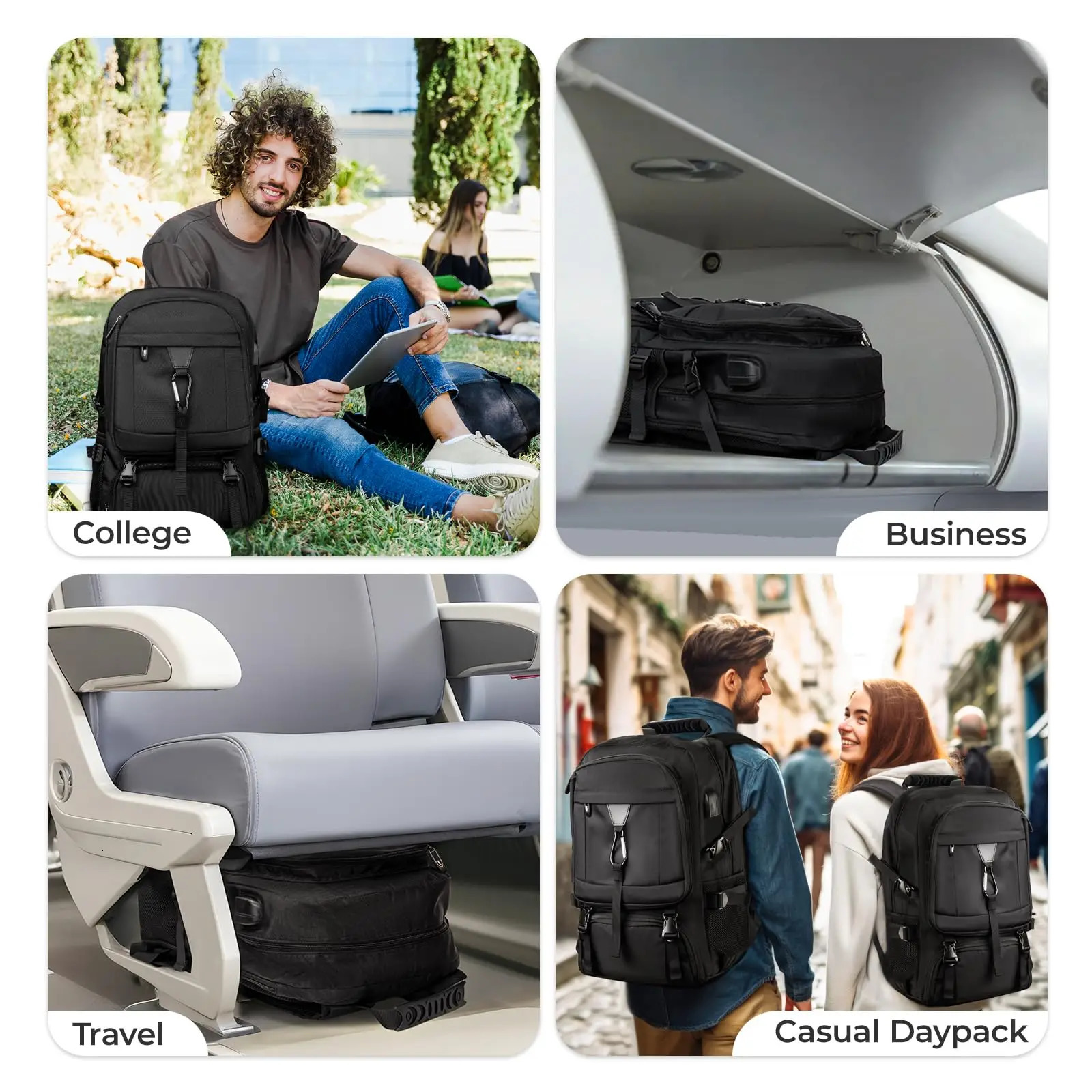 Big Travel Backpack Mens Independent Shoes Company Business Bag Outdoor Sports Waterproof Mens 50L 80L Black Storage Backpack 250402