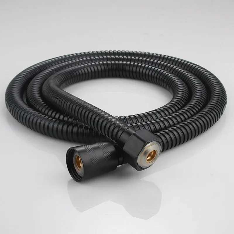 15/2M Stainless Steel Black/silver Hose Extended Tube Bathro Shower Pipe Water Pipe Drawer Bathro Accessories Pipes Y251107