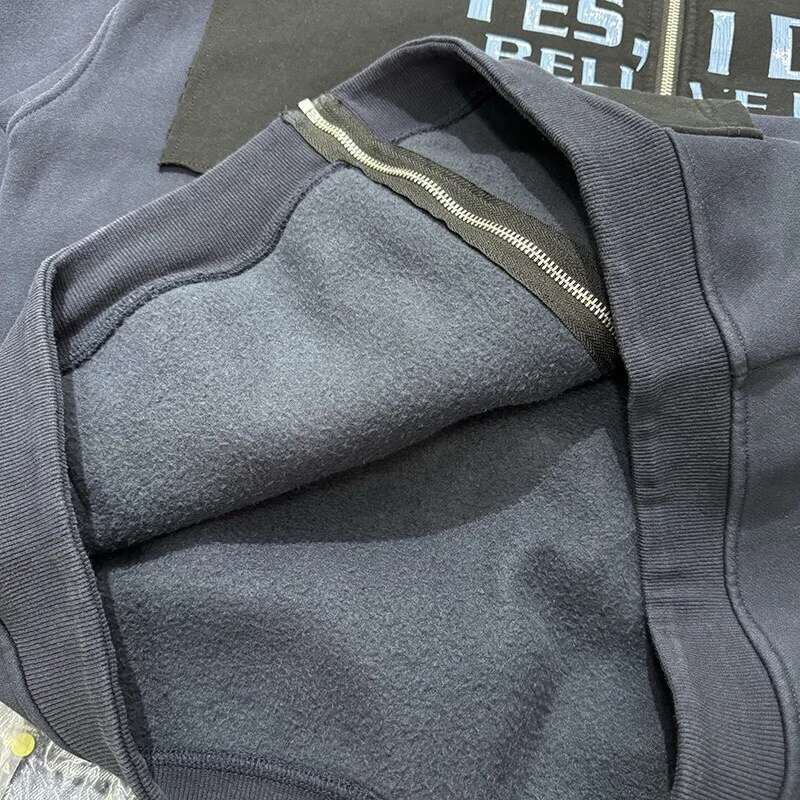 2024Aw New Short Wide Version Zipper Hoodie
